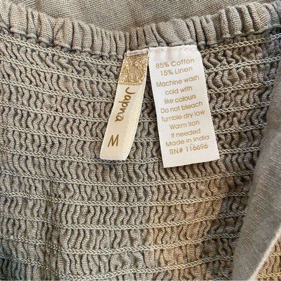 JAPNA Romper Jumpsuit, Sz Medium, Moss Green Buckle Straps Smocked Back - Picture 12 of 12